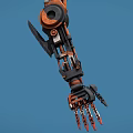 Robot arm robot steampunk arm sci-fi mecha 3d model