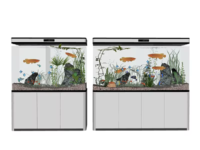 Modern fish tank 3d model Modern fish tank 3d model