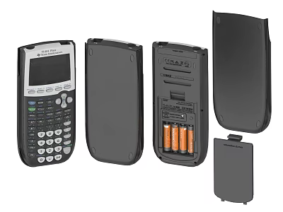 Graphing Calculator Flip Phone Retro Phone Battery 3d model