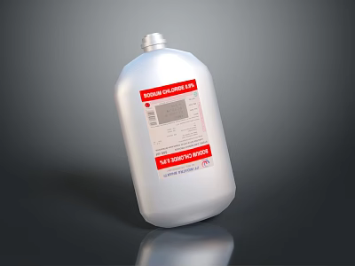 Liquid Chlorine Disinfectant Household Cleaning Product In White Plastic Bottle For Daily Use 3d model