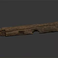Wooden Decorative Sculpture With Natural Carved Texture And Long Shape Design