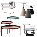 Stylish Modern Coffee Tables with Diverse Designs Metal Wooden Bases Round Tops and Various Heights