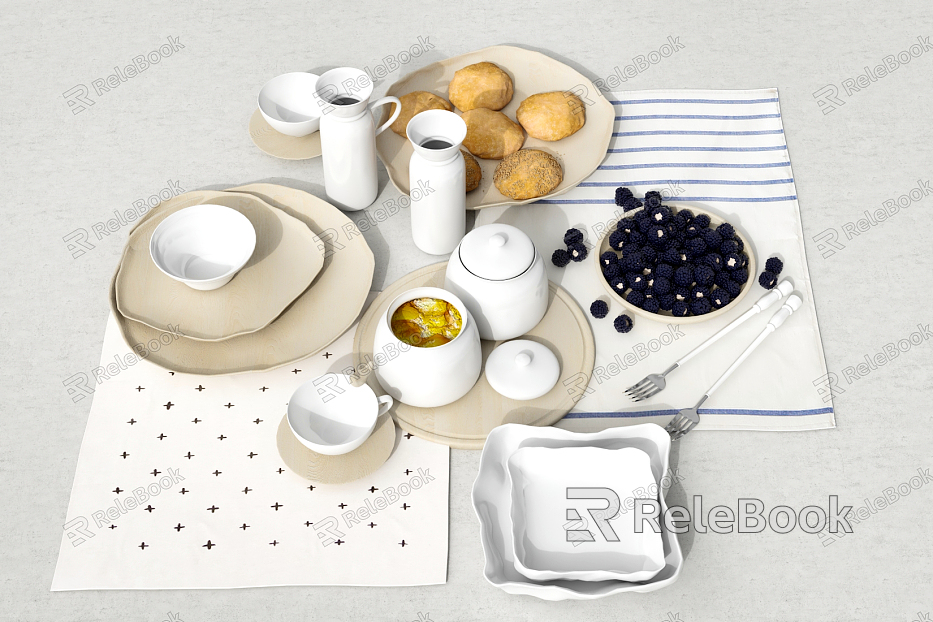 Modern Tableware Tableware Combination model