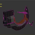 Black Motorcycle With Orange Seat And Red Accents Futuristic Sci Fi Design