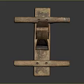 Vintage Wooden Hand Plane Tool With Two Handles And Rustic Aged Finish