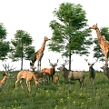 Modern Deer 3d model