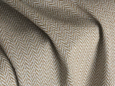 High Quality Beige Herringbone Fabric With Wrinkled Texture And Soft Material 3d model