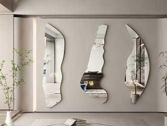 modern mirror floor mirror vanity mirror vertical mirror decorative mirror art mirror shaped mirror luminous mirror 3d model