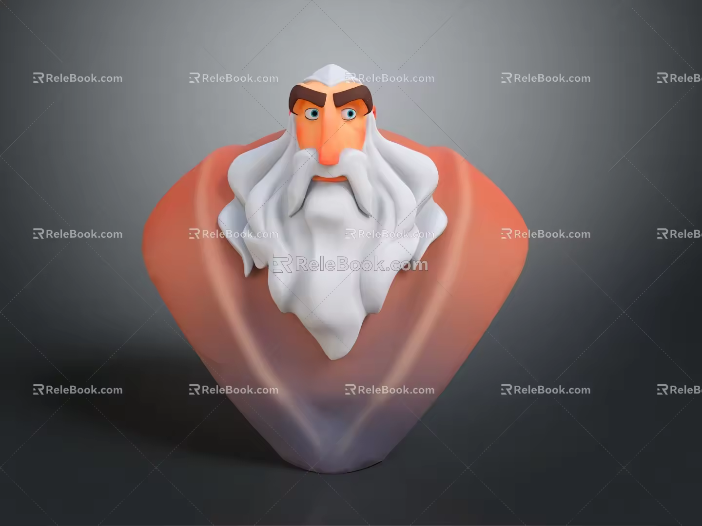 Wise Old Man Old Man Ancient Old Man Ancient Wise Warlock Taoist priest wizard mage 3d model