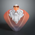 Wise Old Man Old Man Ancient Old Man Ancient Wise Warlock Taoist priest wizard mage 3d model