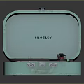 CROSLEY Portable Suitcase Style Turntable Light Blue Green Vintage Design Player