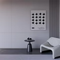 Single sofa side table 3d model