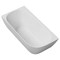 Modern White Freestanding Bathtub With Oval Shape And Smooth Surface Design 3d model