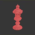 Traditional Japanese Stone Lantern With Carved Details And Decorative Garden Structure