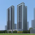 Modern High rise Residential Buildings Surrounded By Lush Greenery And Urban Community