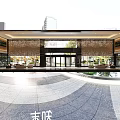 Luxurious Spacious Sales Office Lobby Interior With Exquisite Grand Chandelier And Comfortable Lounge Seats