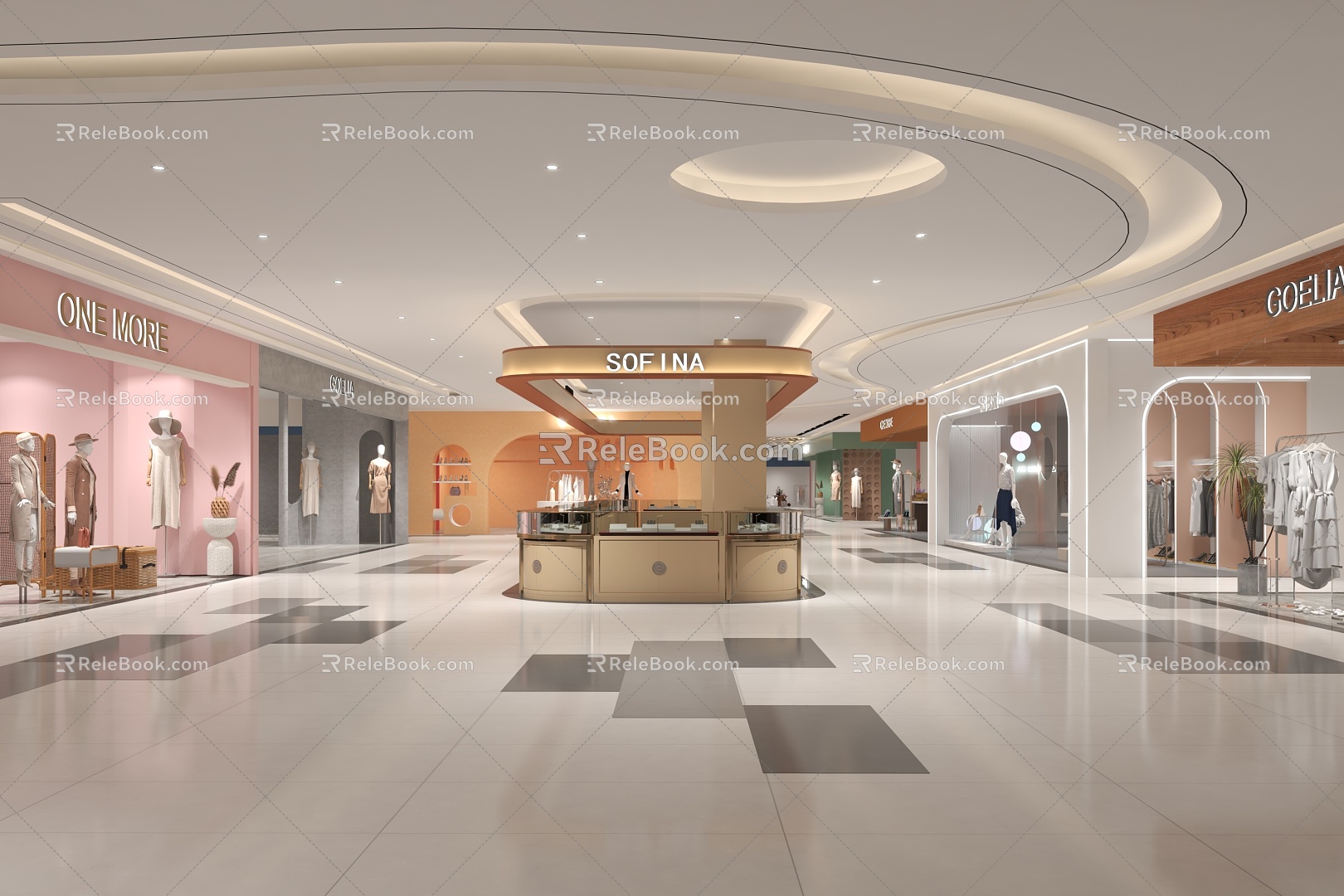 Mall Shopping Center 3d model