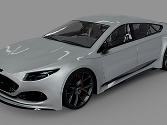 Universal four-door V8 sports car 3d model