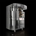 Cuppone Ciotto Stainless Steel Commercial Pizza Oven With Control Panel And Wheels