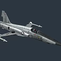 U.S. Air Force Military Fighter Jet With Sleek Silver Body And Cockpit Design