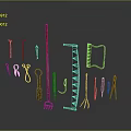Handsaw clip rake 3d model