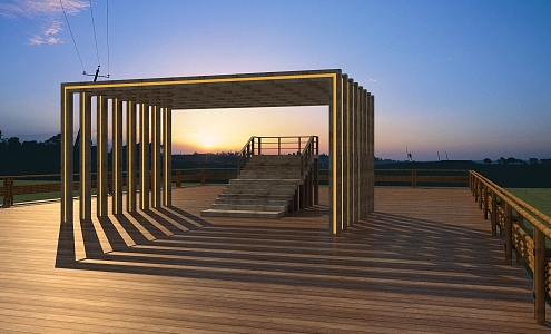 Viewing platform Sunset 3d model