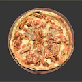 Freshly Baked Pizza With Melted Cheese Tomato Sauce And Crispy Crust On Plate