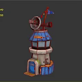 Tower defense sentry tower air defense watchtower observatory tower loft 3d model