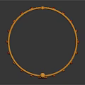 Elegant Golden Bangle Adorned With Red Gemstones And Intricate Patterns Shiny Design