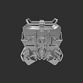 3D Model Mechanical Weapon Component With Metal Gear And Joint Structure
