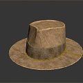 Cowboy Hat Denim Wool Hat Wilderness Hat Hat Realistic 3d model