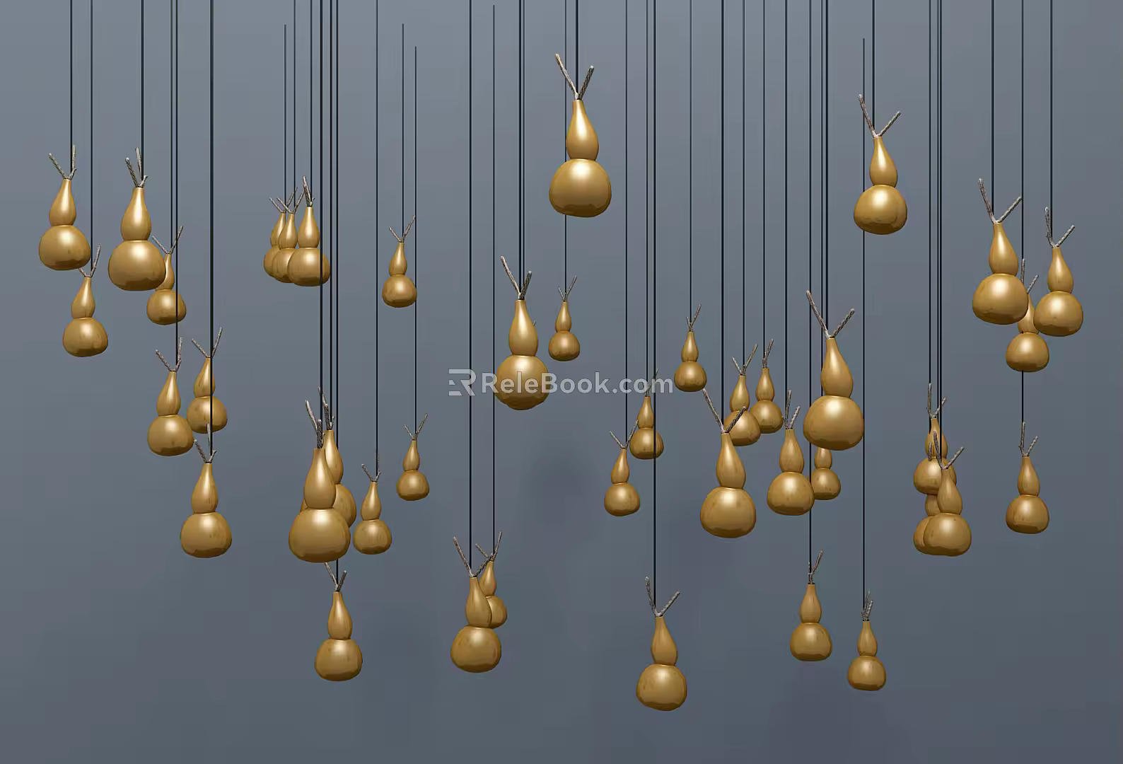 New Chinese-style Hanging Gourd Combination 3d model