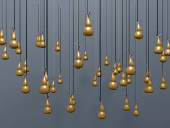 New Chinese-style Hanging Gourd Combination 3d model