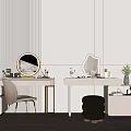 Light Luxury Dressing Table Simple Cream Dressing Table 3d model