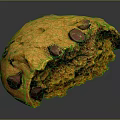 Golden Chewy Chocolate Chip Cookie Bitten Showing Soft Interior And Melted Chips