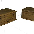 Rustic Wooden Storage Boxes With Drawer And Metal Clasps For Home Decor