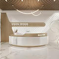 Modern Front Desk Company Front Desk 3d model