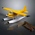 Yellow Spacecraft Model With Wooden Tools For Space Exploration
