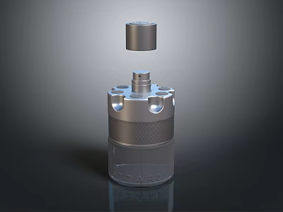 Fashion Clothing Accessories With Metal Cylindrical Design Textured Surface And Holes 3d model