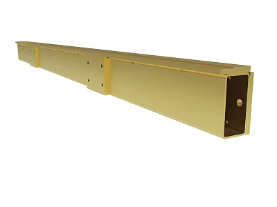 Golden Long Metal Channel Structure With Installation Features And Design 3d model