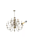Classic Multi Arm Chandelier With Candle Shaped Bulbs And Metal Finish Options