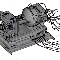 Modern engine planetary engine 3d model