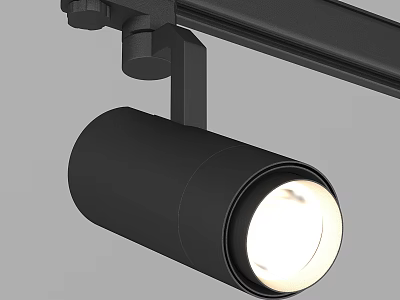 Modern Adjustable Black Track Mounted Bright Downlight Spotlight for Home Interior Lighting 3d model