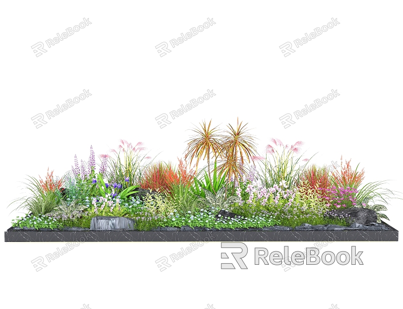 plant combination plant landscaping flower border plant group flowers and plants model