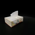 Decorative White Tissue Box With Colorful Bird Patterns And Tissue Dispenser Design 3d model