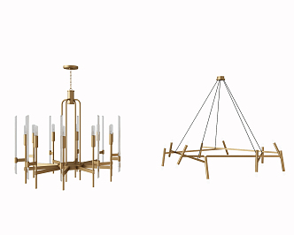 Modern chandelier 3d model