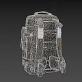 Sturdy Dark Green Pet Backpack With Multiple Straps And Pockets For Travel Use