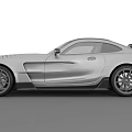 Mercedes AMG GT High Performance Sports Car With Silver Exterior And Aerodynamic Spoiler