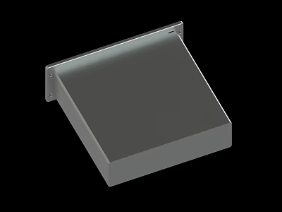 Durable Square Metal Enclosure With Mounting Brackets For Industrial Applications 3d model