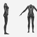Black Spider Themed Bodysuit With Web Pattern And Full Body Sleek Design